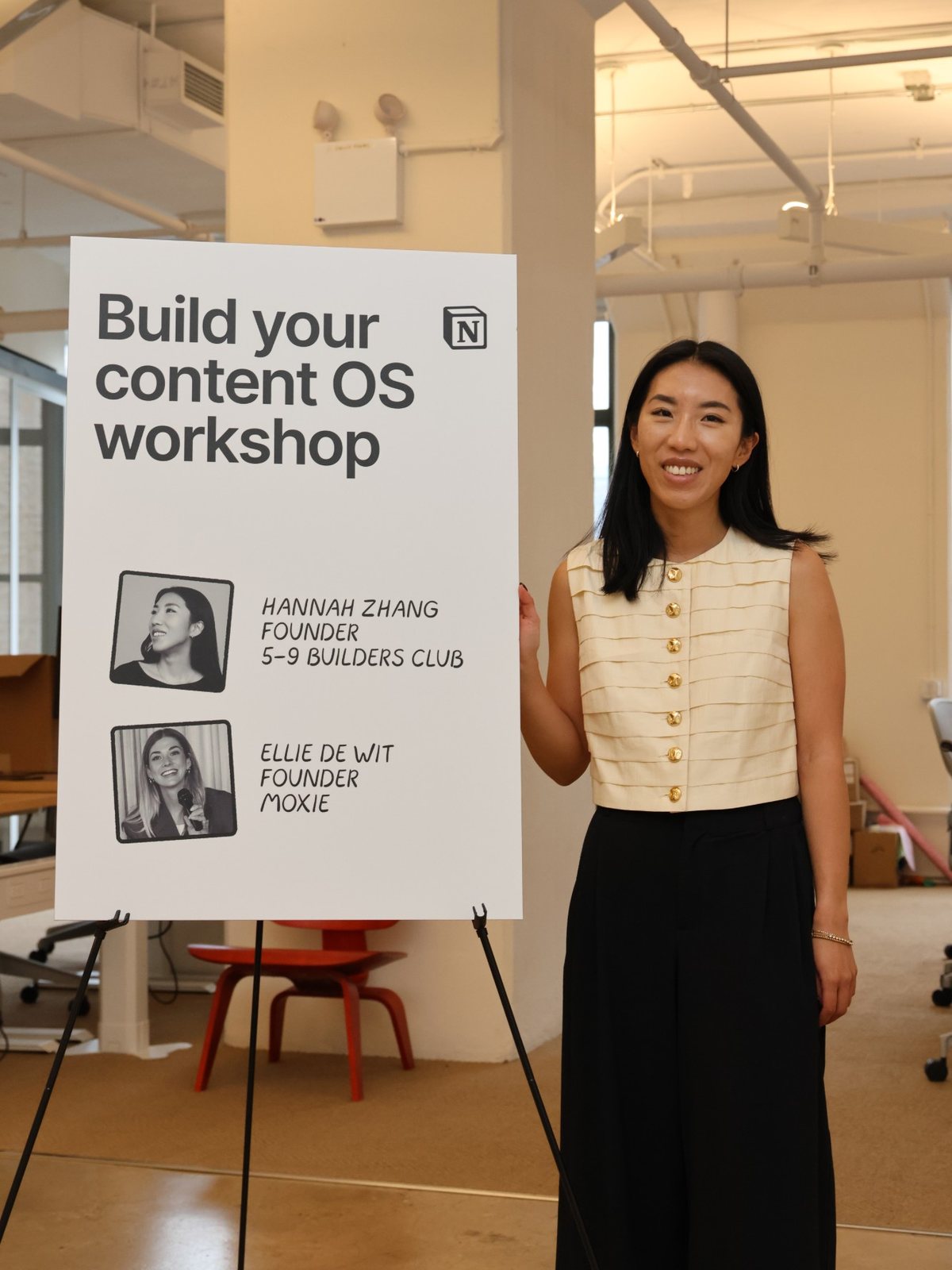 Hannah at her Build Your Content OS workshop